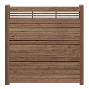 Selbstbauzaun Gardo XL DIY Kiefer KDI Braun mit Rankelement 180x194 cm