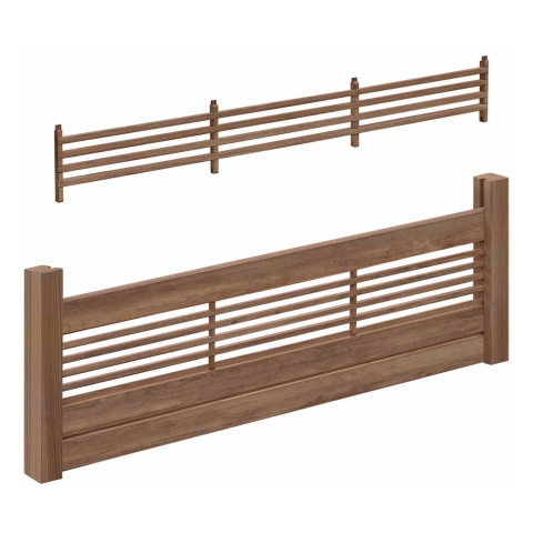 Selbstbauzaun Gardo XL DIY Kiefer KDI Braun mit Rankelement 180x194 cm