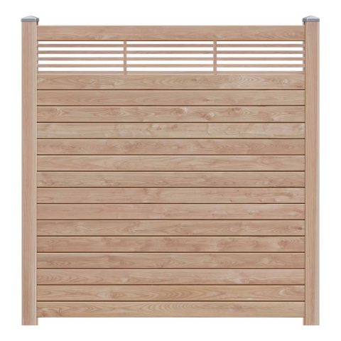 Selbstbauzaun Gardo XL DIY L&auml;rche natur mit Rankelement 180x194 cm