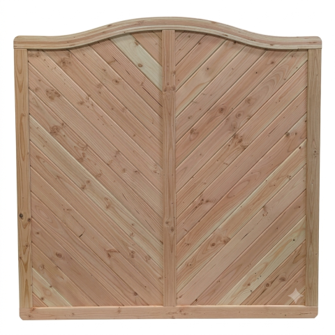 Sichtschutzzaun Lido Kronenbogen L?rche-Douglasie 180x180-165cm