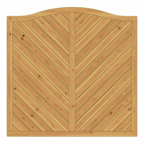 Sichtschutzzaun Lido Kronenbogen L&auml;rche-Douglasie 180x180-165cm