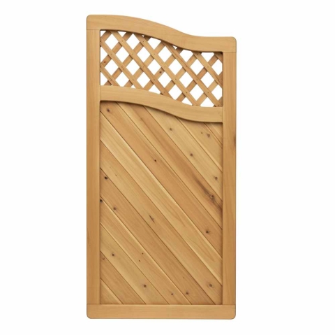 Sichtschutzzaun Lido Abschluss mit Gitter L&auml;rche-Douglasie 90x165-150cm
