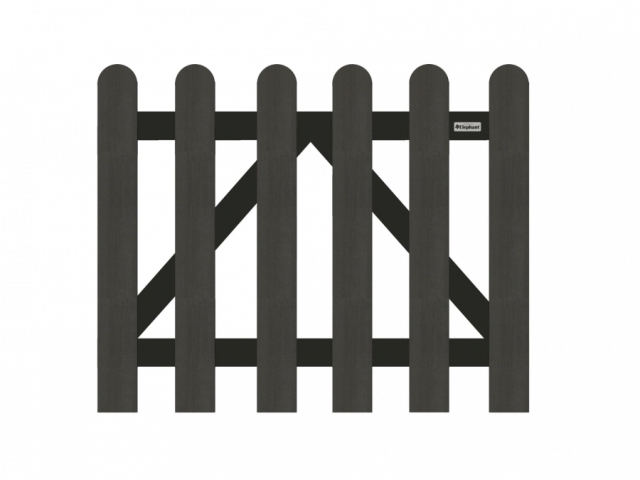 Elephant Classic-Gartentor anthrazit WPC abgerundet 100x100cm inkl. Torbeschlag