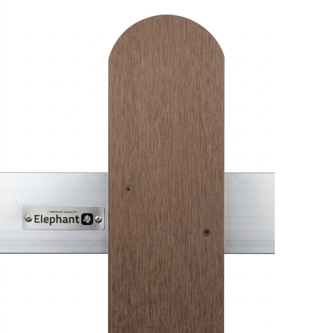 Elephant Classic-Vorgartenzaun braun WPC abgerundet 180x80cm braun