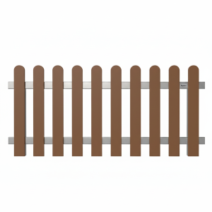 Elephant Classic-Vorgartenzaun braun WPC abgerundet 180x100cm braun