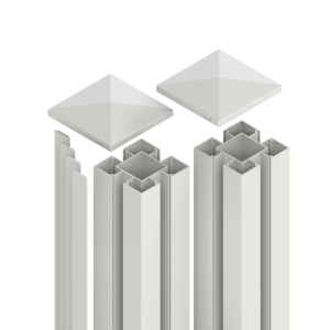 Aluminiumpfosten-Set Typ B 9x9x250 cm