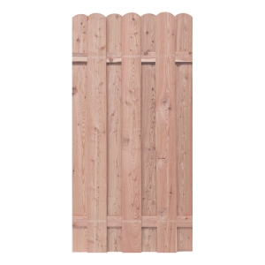 Bohlenzaun Rundkopf gerade L&auml;rche natur 90x180 cm