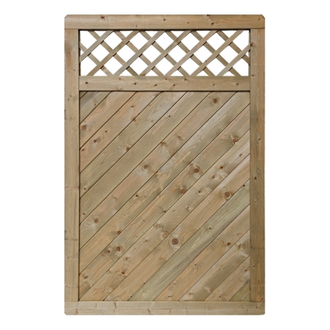 Massivzaun Marino 120x180cm mit Gitter Fichte kdi gr&uuml;n