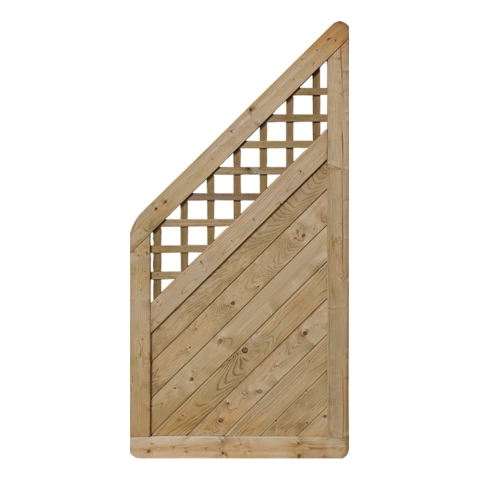 Massivzaun Marino 90x180-90cm mit Gitter Fichte kdi gr&uuml;n