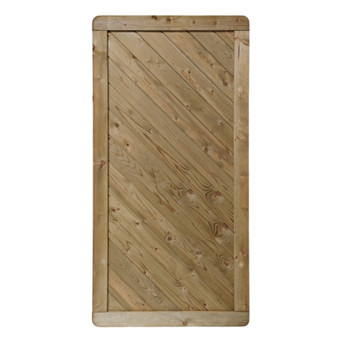 Massivzaun Trentino 90x180cm geschlossen Fichte kdi gr&uuml;n