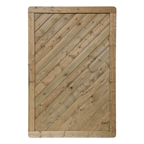 Massivzaun Trentino 120x180cm geschlossen Fichte kdi gr&uuml;n