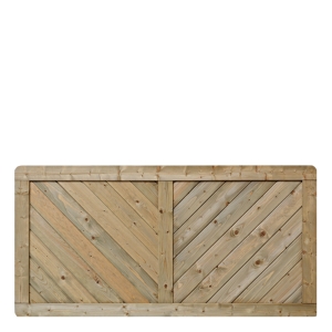 Massivzaun Trentino 180x90cm geschlossen Fichte kdi gr&uuml;n