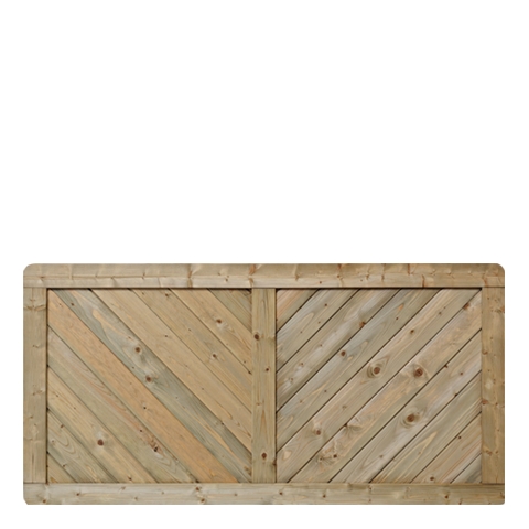 Massivzaun Trentino 180x90cm geschlossen Fichte kdi gr&uuml;n