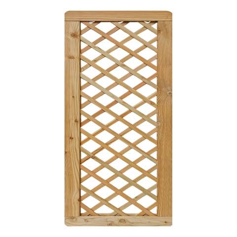 Massivzaun Rankgitter 90x180cm L&auml;rche natur