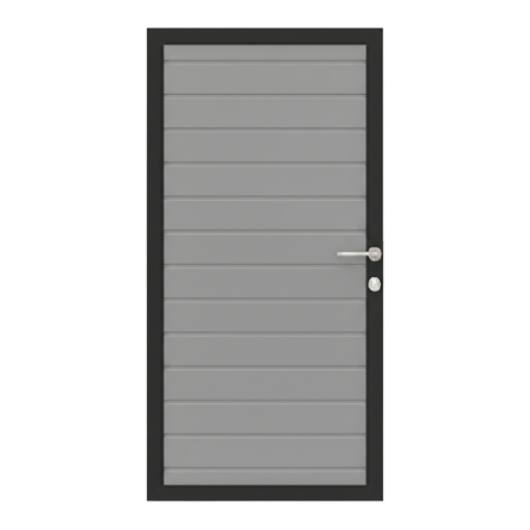 Osmo Alu Fence Grau Einzeltor Sonderma&szlig;