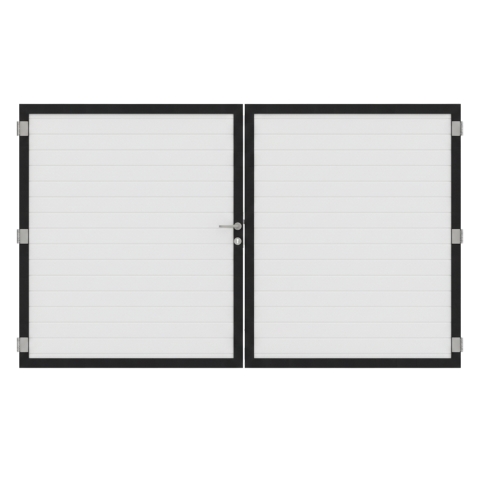 Osmo Alu Fence Wei&szlig; Doppeltor Sonderma&szlig;