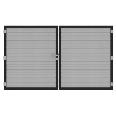 Osmo Alu Fence Juel Grau Doppeltor Sonderma&szlig;