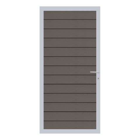 Elephant Zauntor Fusion 200 Alu 90x189cm, Bausatz F&uuml;llung WPC-steingrau