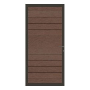 Elephant Zauntor Fusion 200 WPC braun, Rahmen anthrazit 90x189cm, Bausatz inkl. Beschlag