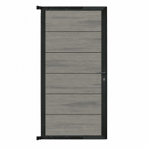 Elephant Mix and Match Zauntor Anthrazit 90x175cm, Bausatz F&uuml;llung WPC Natural Grey breit co-extrudiert
