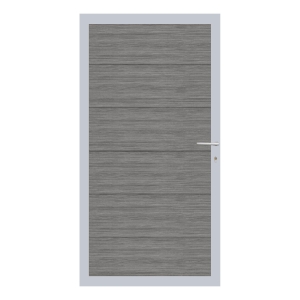 Elephant Mix and Match Zauntor silbern 90x175cm, Bausatz, F&uuml;llung WPC Natural Grey co-extrudiert