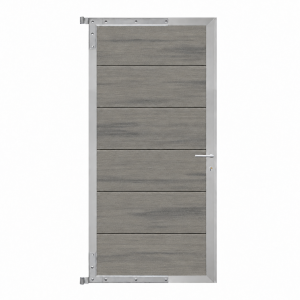 Elephant Mix and Match Zauntor Alu 90x175cm, Bausatz F&uuml;llung WPC Natural Grey co-extrudiert