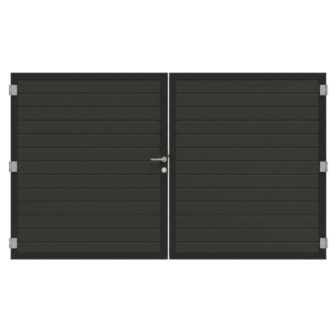 Osmo Alu Fence Anthrazit Doppeltor Sonderma&szlig;