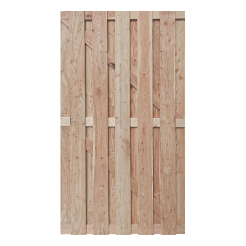 Bohlenzaun L?rche Tor natur Baltrum gerade 100x180cm R?ckseite