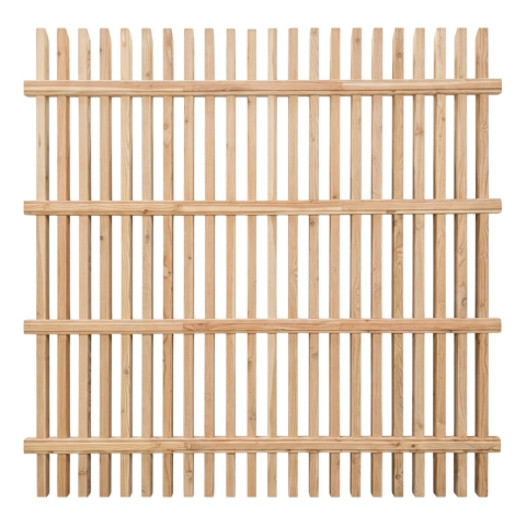 Designzaun Norden 180x180cm L?rche natur R?ckseite