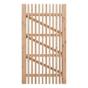Designzaun Tor Norden 100x180cm L&auml;rche natur ohne Schlossfr&auml;sung