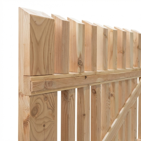 Detailansicht Lattenzaun Tor Norden 100x180cm L?rche natur