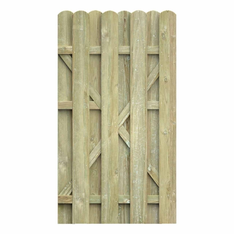 Einzeltor Boleo gerade Kiefer kdi gr?n 100x180cm 51080 ohne Beschlag