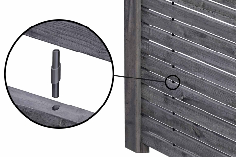 Detailansicht Steckzaun Rhombus Select