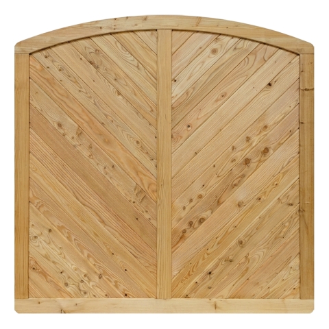 Massivzaun Privora L?rche natur Rundbogen 180x180-160cm geschlossen