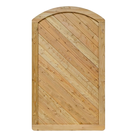 Massivzaun Privora L?rche natur Rundbogen 100x180-160cm geschlossen
