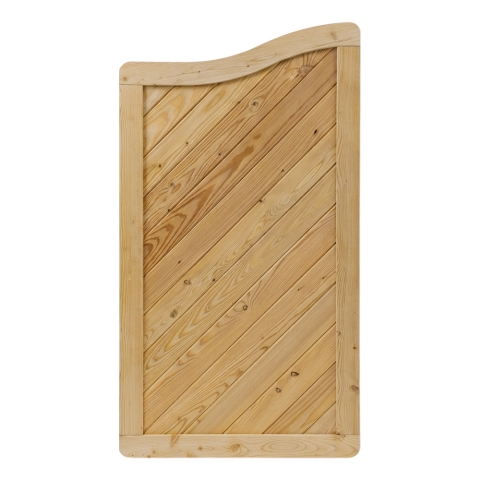 Massivzaun Privora L?rche natur Schweifbogen 90x165-150cm geschlossen