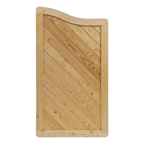 Massivzaun Privora L?rche natur Schweifbogen 90x165-150cm geschlossen