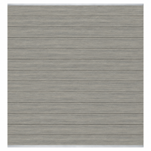 Elephant Steckzaun Set Mix and Match 180x188cm WPC Natural Grey co-extrudiert silber Leisten