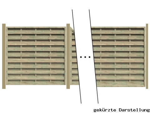 7,79m Dichtzaunreihe gerade kdi gr&uuml;n - ME61875
