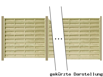7,79m Dichtzaunreihe gerade kdi gr&uuml;n - ME61875