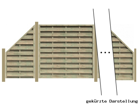 5,59m Dichtzaunreihe gerade kdi gr&uuml;n - ME61874
