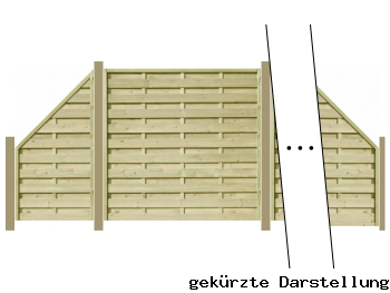 5,59m Dichtzaunreihe gerade kdi gr&uuml;n - ME61874