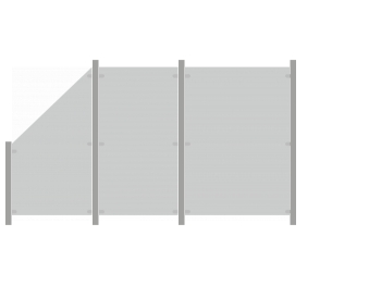 3,33m GroJa Ambiente aus satiniertem Glas - ME30786