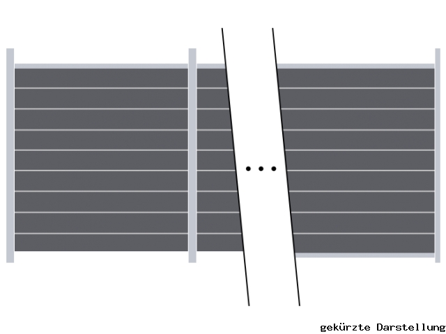 51,36m Steckzaun WPC-Alu Modular Steingrau/Silber - 2 Meter hoch
