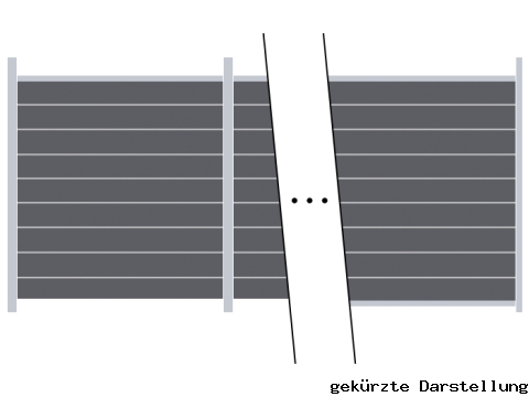 5,56m Steckzaun WPC-Alu Modular Steingrau/Silber - 2 Meter hoch