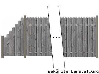 4,89m Bohlenzaun Boleo kdi grau - ME66407