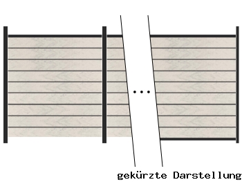5,56m Steckzaun WPC-Alu Modular Bicolor grau/Anthrazit - ME65166