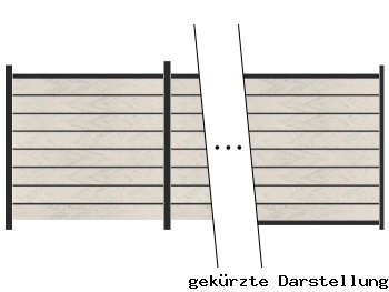 5,56m Steckzaun WPC-Alu Modular Bicolor Grau/Anthrazit - ME65005
