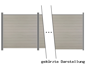 5,67m GroJaSolid Steckzaun Zaunreihe Bi-Color Sand - ME66320