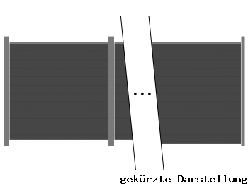 5,67m Zaunreihe GroJaSolid Steckzaun Anthrazitgrau - ME66319